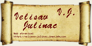 Velisav Julinac vizit kartica